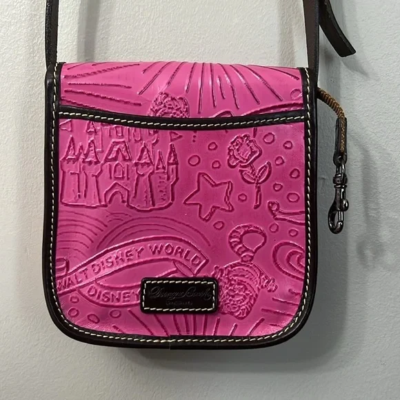 Disney Dooney & Bourke Sketch Pink Leather Small Crossbody Handbag - Picture 2 of 12